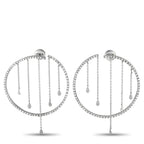PIERO MILANO 18K White Gold 1.10ct Diamond Earrings