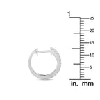 14K White Gold 1.0ct Diamond Hoop Earrings