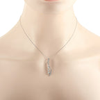 14K White Gold 1.0ct Diamond Necklace
