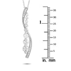 14K White Gold 1.0ct Diamond Necklace