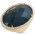 Roberto Coin18K Rose Gold Diamond and Onyx Ring RC21-121019 – The Roberto Coin “Cocktail” ring is crafted from 18K rose gold 