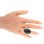 Roberto Coin 18K Rose Gold Diamond and Onyx Ring