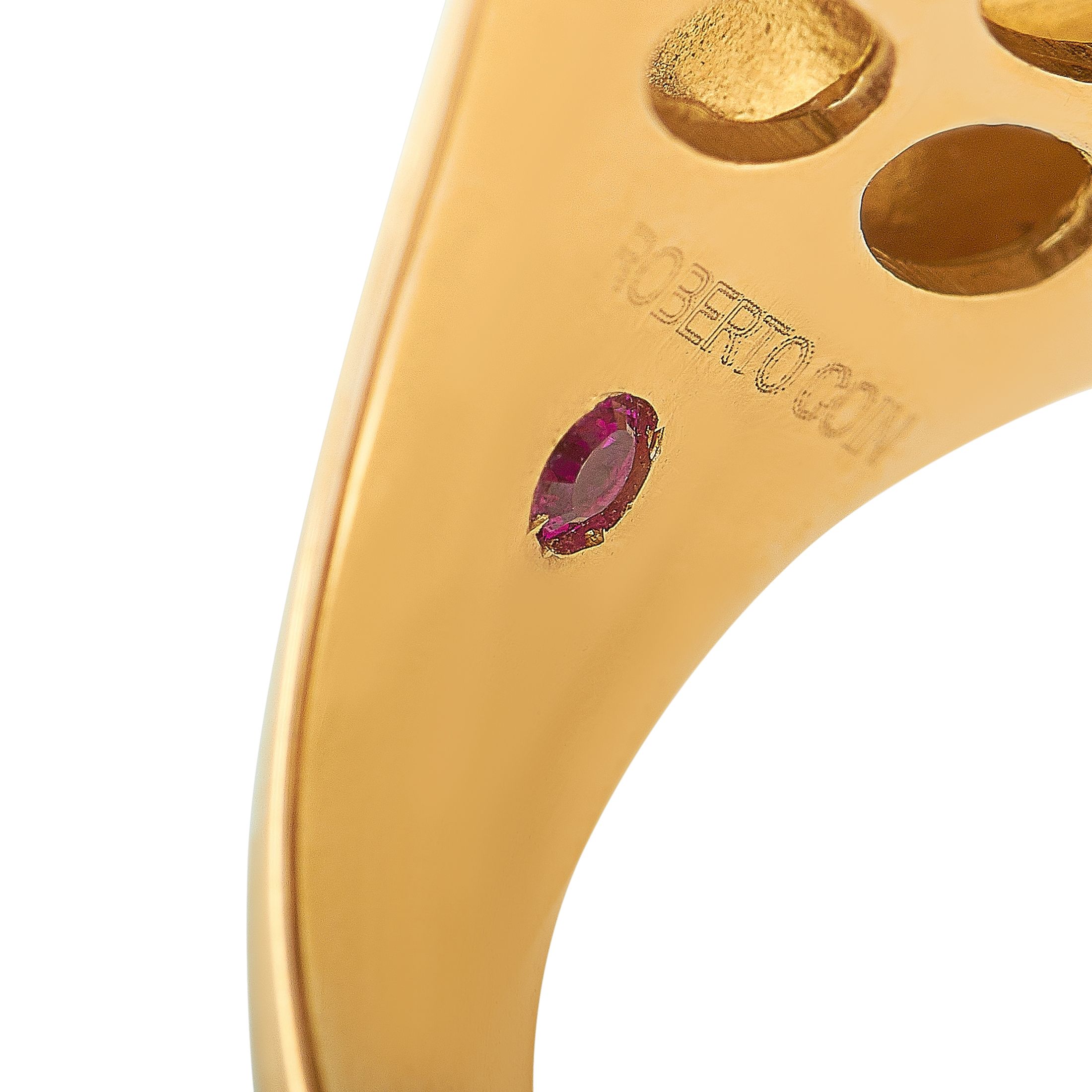 Roberto Coin 18K Rose Gold Diamond and Onyx Ring