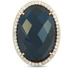 Roberto Coin 18K Rose Gold Diamond and Onyx Ring