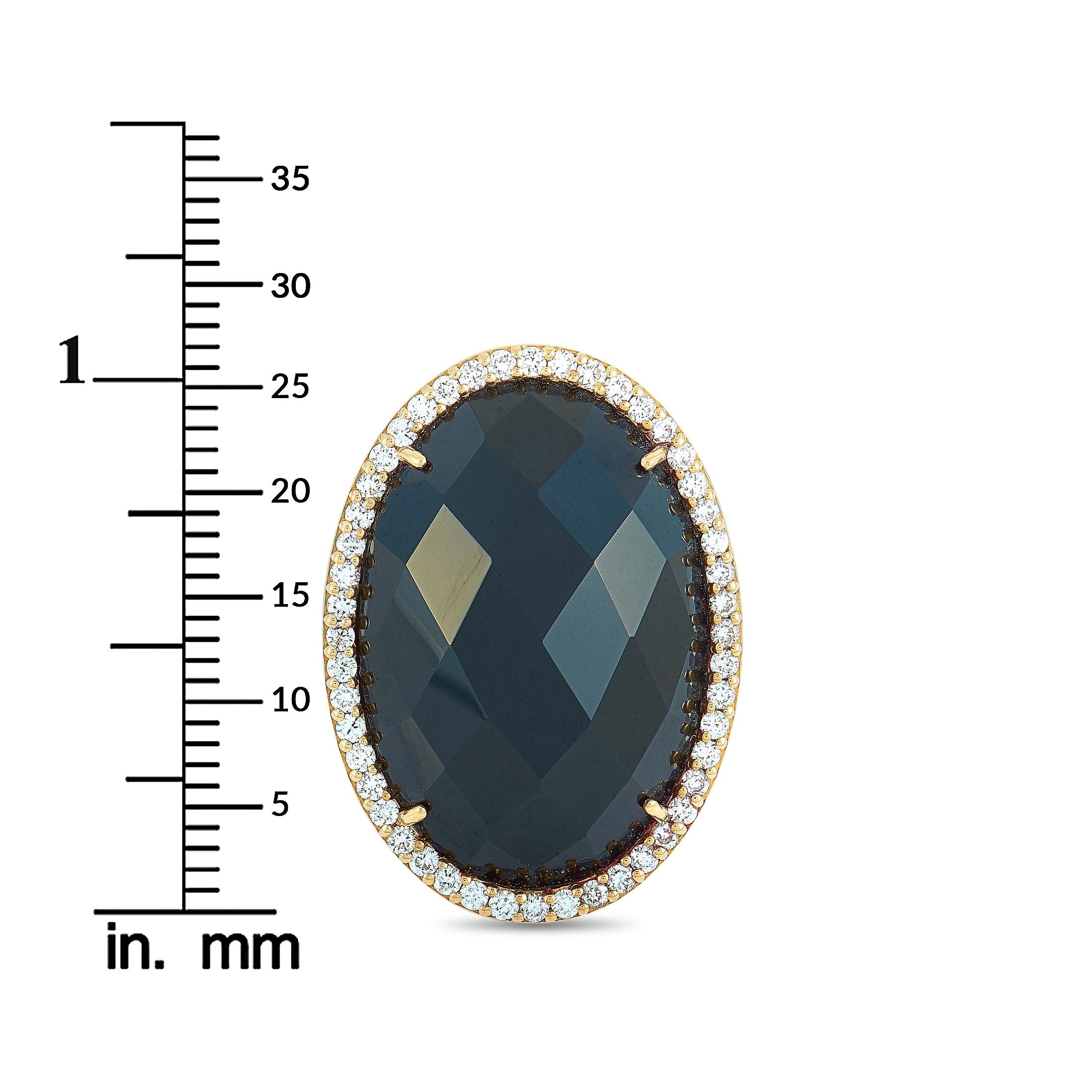 Roberto Coin 18K Rose Gold Diamond and Onyx Ring