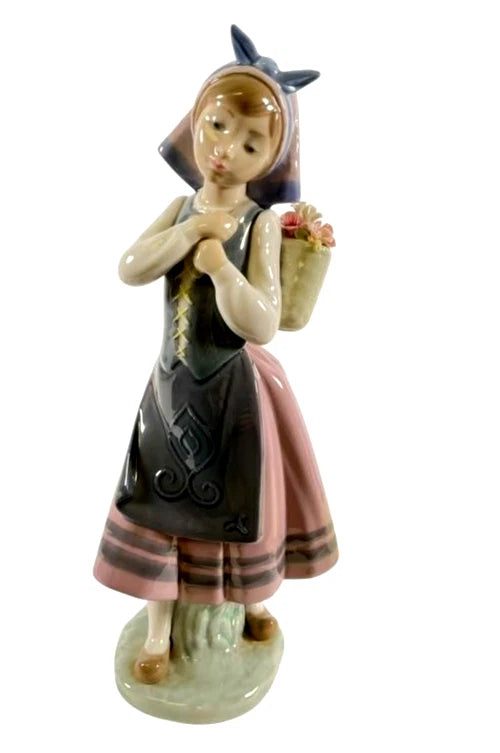 Lladro  Vintage Limited Edition Nature's Bounty #1417 – Lladro porcelain figurine titled Natures Bounty (#1417), designed wit