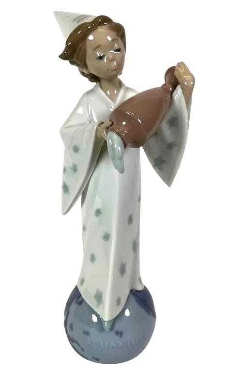 Lladro  Vintage Limited Edition Aquarius  #6216 – Lladro porcelain figurine titled 'Aquarius,' model number 6216, standing 10