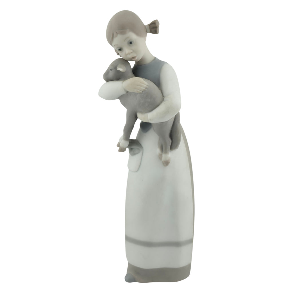 LLADRO Retired Girl With Lamb  Children with Animals