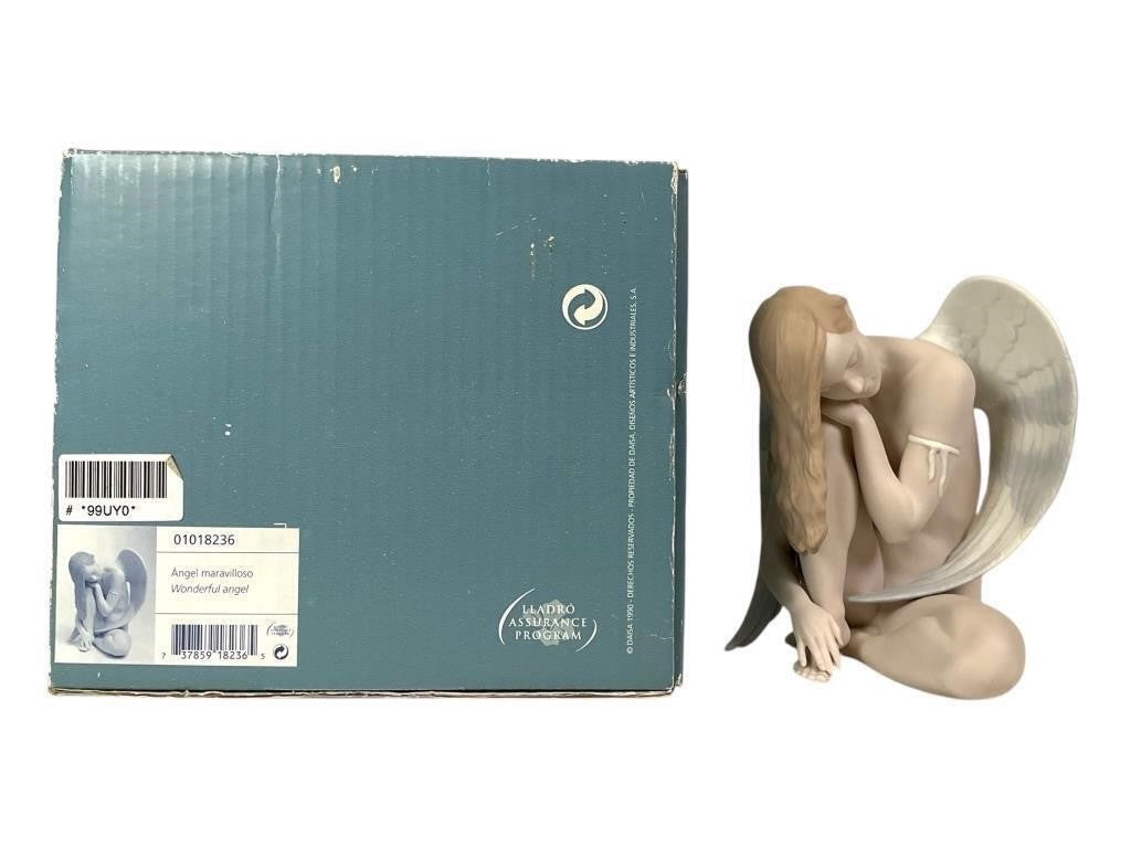Lladro Vintage Limited Edition Porcelain Wonderful Angel 8236 Rare