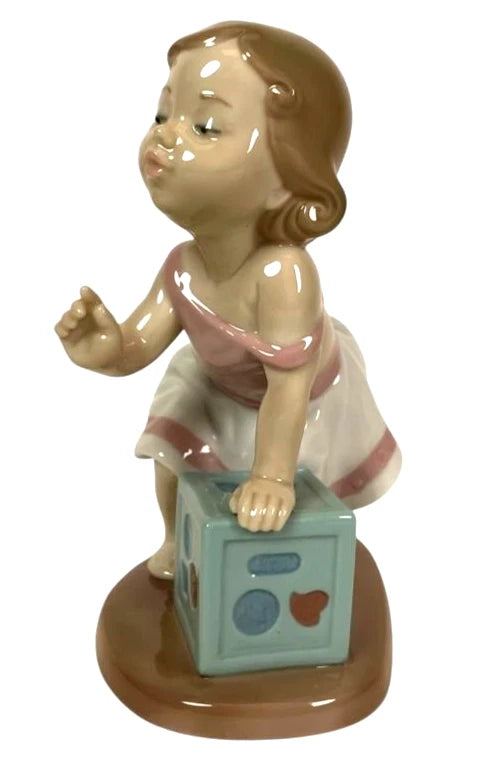 Lladro Vintage Limited Edition  Porcelain Figurine My First Step #6428 – Lladro porcelain figurine titled 'My First Step,' mo