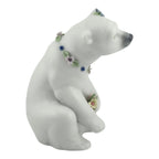 LLADRO Polar Bear Resting With Flowers Animals Wild Retired 2001