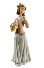 Lladro  Vintage Limited Edition Innocence in Bloom  7644 – Lladro porcelain figurine titled Innocence in Bloom (#7644), depic