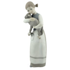 LLADRO Retired Girl With Lamb  Children with Animals