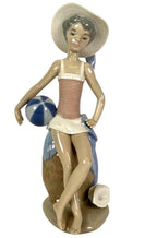 Lladro  Vintage Limited Edition Summer Girl with Beach Ball Figurine – Lladro porcelain figurine titled Summer Girl with Beac
