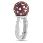 Salavetti 18K White Gold 0.98 ct Diamond Ball Ring