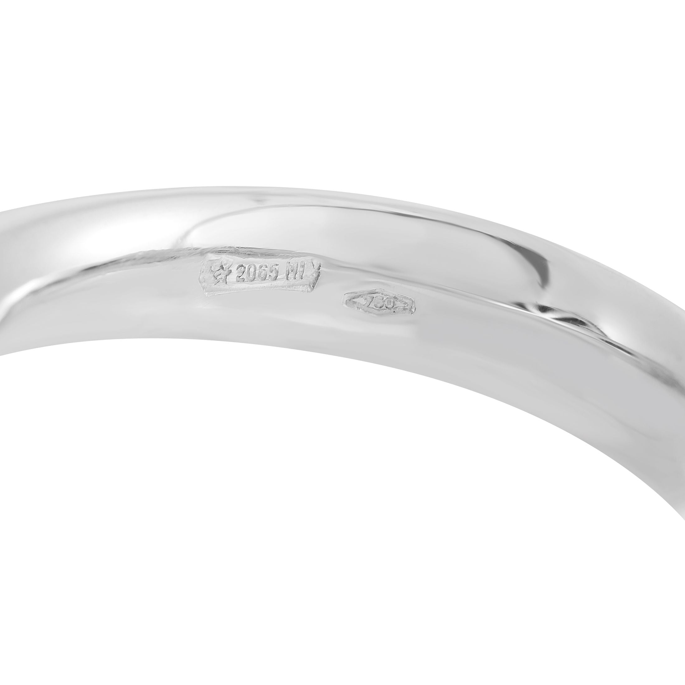 Salavetti 18K White Gold 0.98 ct Diamond Ball Ring