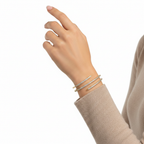 14K Yellow Gold 5.6ct Diamond Flexible Arm Bracelet